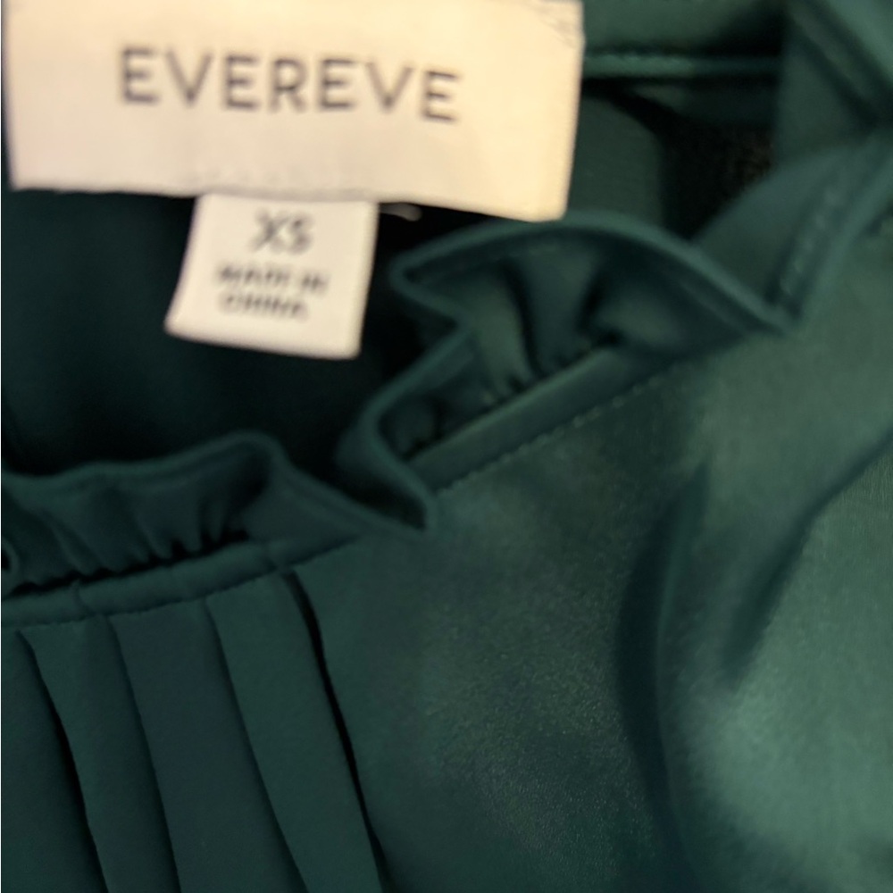 Evereve Teal Flutter Sleeve Blouse - Picture 3 of 3